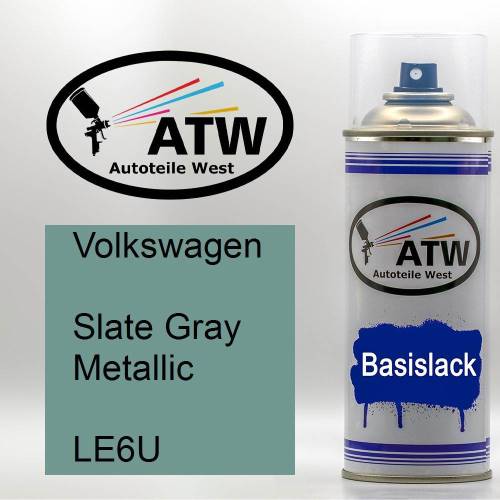 Volkswagen, Slate Gray Metallic, LE6U: 400ml Sprühdose, von ATW Autoteile West.